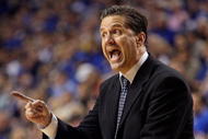 LEXINGTON, KY - NOVEMBER 19:  John Calipari the Head Coach of the Kentucky Wildcats gives instructions to his team during the game against the Sam Houston State Bearkats at Rupp Arena on November 19, 2009 in Lexington, Kentucky.  (Photo by Andy Lyons/Getty Images)