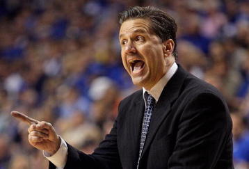 LEXINGTON, KY - NOVEMBER 19:  John Calipari the Head Coach of the Kentucky Wildcats gives instructions to his team during the game against the Sam Houston State Bearkats at Rupp Arena on November 19, 2009 in Lexington, Kentucky.  (Photo by Andy Lyons/Getty Images)