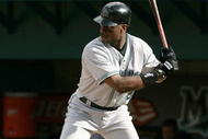MIAMI - JULY 4:  Fred McGriff #29 of the Florida Marlins stands at bat during the game  against the Tampa Bay Devil Rays on July 4, 2004 at Pro Player Stadium in Miami, Florida. The Marlins won 4-3. (Photo by Eliot J. Schechter/Getty Images)