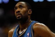 DALLAS - OCTOBER 27:  Gilbert Arenas #0 of the Washington Wizards on October 27, 2009 at American Airlines Center in Dallas, Texas.  NOTE TO USER: User expressly acknowledges and agrees that, by downloading and/or using this Photograph, user is consenting to the terms and conditions of the Getty Images License Agreement.  (Photo by Ronald Martinez/Getty Images)
