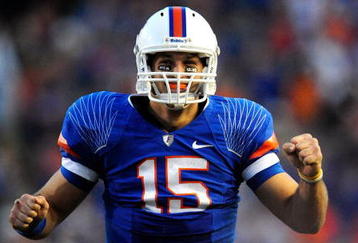 GAINESVILLE, FL - NOVEMBER 28:  Tim Tebow #15 of the Florida Gators celebrates after throwing a touchdown pass during the game against the Florida State Seminoles at Ben Hill Griffin Stadium on November 28, 2009 in Gainesville, Florida.  (Photo by Sam Greenwood/Getty Images)