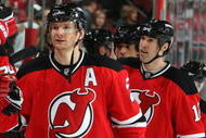 NEWARK, NJ - NOVEMBER 28:  Patrik Elias #26 of the New Jersey Devils celebrates a third period goal against the New York Islanders at the Prudential Center on November 28, 2009 in Newark, New Jersey.  (Photo by Jim McIsaac/Getty Images)