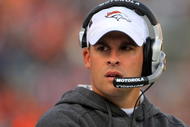 DENVER - NOVEMBER 22:  Head coach Josh McDaniels of the Denver Broncos paces the sideline as he leads his team against the San Diego Chargers during NFL action at Invesco Field at Mile High on November 22, 2009 in Denver, Colorado. The Chargers defeated the Broncos 32-3.  (Photo by Doug Pensinger/Getty Images)