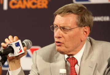 NEW YORK - JULY 15:  Commissioner of Major League Baseball Bud Selig speaks at a press conference before the 79th MLB All-Star Game at Yankee Stadium on July 15, 2008 in the Bronx borough of New York City.  (Photo by Mike Stobe/Getty Images)