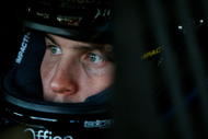 FORT WORTH, TX - NOVEMBER 07: Denny Hamlin, driver of the #11 FedEx Toyota, sits in his car during practice for the NASCAR Sprint Cup Series Dickies 500 at Texas Motor Speedway on November 7, 2009 in Fort Worth, Texas. (Photo by Chris Graythen/Getty Images)