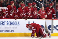 GLENDALE, AZ - NOVEMBER 16:  Peter Mueller #88 of the Phoenix Coyotes reacts after being injured during the NHL game against the Tampa Bay Lightning at Jobing.com Arena on November 16, 2009 in Glendale, Arizona. The Lightning defeated the Coyotes 4-1.  (Photo by Christian Petersen/Getty Images)