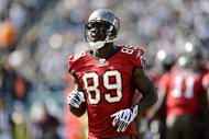 PHILADELPHIA - OCTOBER 11:  Antonio Bryant #89  of the Tampa Bay Buccaneers runs up field at Lincoln Financial Field on October 11, 2009 in Philadelphia, Pennsylvania.  (Photo by Jeff Zelevansky/Getty Images)