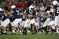 STATE COLLEGE, PA - NOVEMBER 7: Quarterback Daryll Clark #17 of the Penn State Nittany Lions hands off during a game against the Ohio State Buckeyes on November 7, 2009 at Beaver Stadium in State College, Pennsylvania. Ohio State won 24-7. (Photo by Hunter Martin/Getty Images)