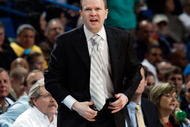 NEW ORLEANS - JANUARY 21:  Head coach Lawrence Frank of the New Jersey Nets reacts against the New Orleans Hornets on January 21, 2009 at the New Orleans Arena in New Orleans, Louisiana.  NOTE TO USER: User expressly acknowledges and agrees that, by downloading and or using this photograph, User is consenting to the terms and conditions of the Getty Images License Agreement. Mandatory Copyright Notice: Copyright 2009 NBAE  (Photo by Chris Graythen/Getty Images)