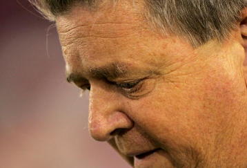 PALO ALTO, CA - NOVEMBER 28:  Notre Dame head coach Charlie Weis walks off the field after warmups for their game against the Stanford Cardinal at Stanford Stadium on November 28, 2009 in Palo Alto, California.  (Photo by Ezra Shaw/Getty Images)