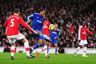LONDON, ENGLAND - NOVEMBER 29:  Didier Drogba of Chelsea scores the opening goal during the Barclays Premier League match between Arsenal and Chelsea at the Emirates Stadium on November 29, 2009 in London, England.  (Photo by Mike Hewitt/Getty Images)