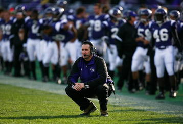 EVANSTON, IL - OCTOBER 31: Head coach Pat Fitzgerald of the Northwestern Wildcats watches his team as they take on the Penn State Nittany Lions at Ryan Field on October 31, 2009 in Evanston, Illinois. Penn State defeated Northwestern 34-13. (Photo by Jonathan Daniel/Getty Images)