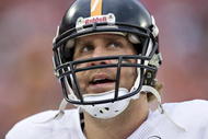KANSAS CITY, MO - NOVEMBER 22:  Quarterback Ben Roethlisberger #7 of the Pittsburgh Steelers watches a replay during NFL action against the Kansas City Chiefs at Arrowhead Stadium on November 22, 2009 in Kansas City, Missouri.  The Chiefs defeated the Steelers 27-24.  (Photo by Wesley Hitt/Getty Images)