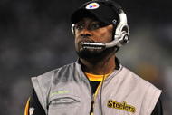 BALTIMORE - NOVEMBER 29: Head coach Mike Tomlin of the Pittsburgh Steelers watches the action during the game against the Baltimore Ravens at M&T Bank Stadium on November 29, 2009 in Baltimore, Maryland. The Ravens defeated the Steelers 20-17. (Photo by Larry French/Getty Images)