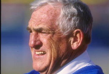 1 Dec 1991:  New England Patriots head coach Dick MacPherson looks on during a game against the Denver Broncos at Mile High Stadium in Denver, Colorado.  The Broncos won the game, 20-3. Mandatory Credit: Tim DeFrisco  /Allsport