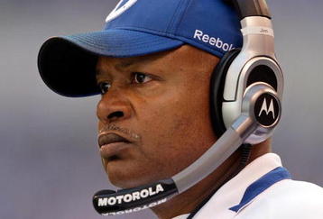 INDIANAPOLIS - NOVEMBER 8:  Jim Caldwell the Head Coach of the Indianapolis Colts is pictured during the NFL game against the Houston Texans at Lucas Oil Stadium on November 8, 2009 in Indianapolis, Indiana. The Colts defeated the Texans 20-17. (Photo by Andy Lyons/Getty Images)