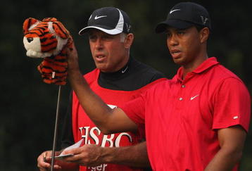 SHANGHAI, CHINA - NOVEMBER 08:  Tiger Woods of the USA waits with Steve Williams on the 16th hole during the final round of the WGC-HSBC Champions at Sheshan International Golf Club on November 8, 2009 in Shanghai, China.  (Photo by Andrew Redington/Getty Images)