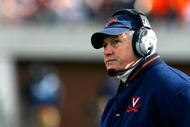 CHARLOTTESVILLE, VA - NOVEMBER 24:  Head coach Al Groh of the Virginia Cavaliers looks on during the second half against the Virginia Tech Hokies at Scott Stadium on November 24, 2007 in Charlottesville, Virginia.  Virginia Tech defeated Virginia 33-21.  (Photo by Kevin C. Cox/Getty Images)