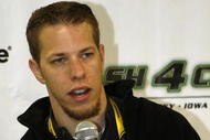 MEMPHIS, TN - OCTOBER 23:  Brad Keselowski, driver of the #88 Degree Chevrolet address the media about the Nationwide program  Dash 4 Cash before practicing for the Kroger 'On Track For  Cure' 250 race at the Memphis Motorsports Park on October 23, 2009 in Memphis, Tennessee.  (Photo by John Sommers II/Getty Images)