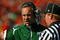 CHAMPAIGN, IL - OCTOBER 10: Head coach Mark Dantonio of the Michigan State Spartans argues with a referee during a game against the Illinois Fighting Illini on October 10, 2009 at Memorial Stadium at the University of Illinois in Champaign, Illinois. Michigan State defeated Illinois 24-14. (Photo by Jonathan Daniel/Getty Images)