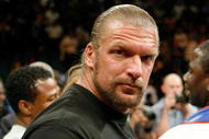 LAS VEGAS - SEPTEMBER 19:  WWE wrestler Triple H poses in the ring after Floyd Mayweather Jr. defeated Juan Manuel Marquez in a unanimous decision at the MGM Grand Garden Arena September 19, 2009 in Las Vegas, Nevada.  (Photo by Ethan Miller/Getty Images)