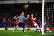 LONDON, ENGLAND - NOVEMBER 29:  Thomas Vermaelen of Arsenal scores an own goal for Chelsea's second  during the Barclays Premier League match between Arsenal and Chelsea at the Emirates Stadium on November 29, 2009 in London, England.  (Photo by Mike Hewitt/Getty Images)