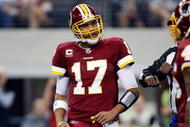 ARLINGTON, TX - NOVEMBER 22:  Quarterback Jason Campbell #17 of the Washington Redskins at Cowboys Stadium on November 22, 2009 in Arlington, Texas.  (Photo by Ronald Martinez/Getty Images)