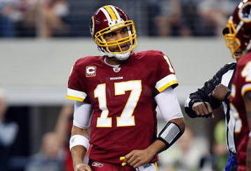 ARLINGTON, TX - NOVEMBER 22:  Quarterback Jason Campbell #17 of the Washington Redskins at Cowboys Stadium on November 22, 2009 in Arlington, Texas.  (Photo by Ronald Martinez/Getty Images)