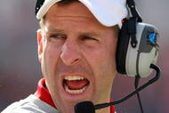 JACKSONVILLE, FL - JANUARY 1:  Head coach Bo Pelini of the Nebraska Cornhuskers yells to his team during the Konica Minolta Gator Bowl against the Clemson Tigers at Jacksonville Municipal Stadium January 1, 2009 in Jacksonville, Florida.  (Photo by Sam Greenwood/Getty Images)