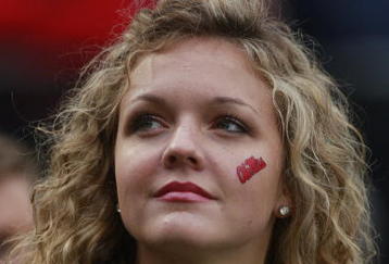 OXFORD, MS - OCTOBER 10:  A Mississippi Rebel cheerleader watches during their game against the Alabama Crimson Tide at Vaught-Hemingway Stadium on October 10, 2009 in Oxford, Mississippi. (Photo by Dave Martin/Getty Images)