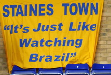 STAINES, ENGLAND - NOVEMBER 28: Staines Town fans wait for the kick off prior the FA Cup 2nd Round match between Staines Town and Millwall at Wheatsheaf Lane on November 28, 2009 in Staines, England. (Photo by Tom Dulat/Getty Images)