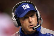 DENVER - NOVEMBER 26: Head coach Tom Coughlin of the New York Giants leads his team against the Denver Broncos during NFL action at Invesco Field at Mile High on November 26, 2009 in Denver, Colorado. The Broncos defeated the Giants 26-6. (Photo by Doug Pensinger/Getty Images)