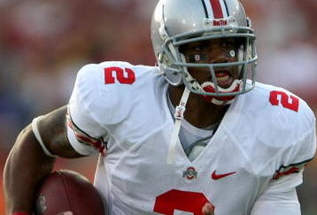 LOS ANGELES, CA - SEPTEMBER 13:  Terrelle Pryor #2 of the Ohio State Buckeyes runs the ball against the USC Trojans during the college football game at the Los Angeles Memorial Coliseum on September 13, 2008 in Los Angeles, California.  (Photo by Stephen Dunn/Getty Images)