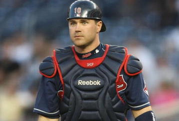 NEW YORK - APRIL 18:  Kelly Shoppach #10  of the Cleveland Indians in the field against the New York Yankees at Yankee Stadium on April 18, 2009 in the Bronx borough of New York City.  (Photo by Nick Laham/Getty Images)