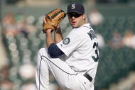 SEATTLE - SEPTEMBER 17:  Brandon Morrow #35 of the Seattle Mariners pitches during the game against the Chicago White Sox on September 17, 2009 at Safeco Field in Seattle, Washington. (Photo by Otto Greule Jr/Getty Images)