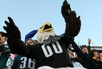 PHILADELPHIA - NOVEMBER 29:  The Philadelphia Eagles mascot cheers on the Eagles against the Washington Redskins during their game at Lincoln Financial Field on November 29, 2009 in Philadelphia, Pennsylvania.  (Photo by Al Bello/Getty Images)