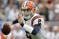 STATE COLLEGE, PA - SEPTEMBER 12: Quarterback Greg Paulus #2 of the Syracuse Orangemen rushes the ball during the second half against the Penn State Nittany Lions at Beaver Stadium  September 12, 2009 in State College, Pennsylvania. Penn State won 28-7. (Photo by Chris Gardner/Getty Images)