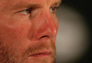 GREEN BAY, WI - MARCH 06: Quarterback Brett Favre of the Green Bay Packers listens to a question at his retirement press conference on March 6, 2008 at Lambeau Field in Green Bay, Wisconsin. (Photo by Jonathan Daniel/Getty Images)
