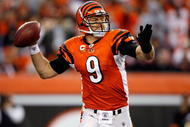 CINCINNATI - NOVEMBER 29:  Carson Palmer #9 of the Cincinnati Bengals passes the ball  during the NFL game against the Cleveland Browns at Paul Brown Stadium on November 29, 2009 in Cincinnati, Ohio.  (Photo by Andy Lyons/Getty Images)
