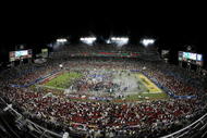 TAMPA, FL - FEBRUARY 01:  A general view of the field as the Pittsburgh Steelers celebrate after beating the Arizona Cardinals 27-23 during Super Bowl XLIII on February 1, 2009 at Raymond James Stadium in Tampa, Florida.  (Photo by Doug Benc/Getty Images)