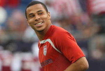 FOXBOROUGH, MA - JULY 11:  Charlie Davies #9 of USA prepares to compete against Haiti before 2009 CONCACAF Gold Cup competition at Gillette Stadium on July 11, 2009 in Foxborough, Massachusetts. USA and Haiti played to a 2-2 draw. (Photo by Jim Rogash/Getty Images)