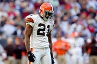 HOUSTON, TX - DECEMBER 31: Brodney Pool #21 of the Cleveland Browns walks off the field during a timeout against the Houston Texans on December 31, 2006 at Reliant Stadium in Houston, Texas. The Texans defeated the Browns 14-6. (Photo by Lisa Blumenfeld/Getty Images)