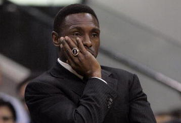 DALLAS - APRIL 25:  Head coach Avery Johnson of the Dallas Mavericks watches as his team takes on the New Orleans Hornets in Game Three of the Western Conference Quarterfinals during the 2008 NBA Playoffs at the American Airlines Center on April 25, 2008 in Dallas, Texas. The Mavericks won 97-87  (Photo by Layne Murdoch/Getty Images)