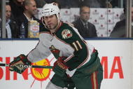 TORONTO, ON - NOVEMBER 10: Owen Nolan #11 of the Minnesota Wild skates against the Toronto Maple Leafs at the Air Canada Centre on November 10, 2009 in Toronto, Canada. (Photo by Bruce Bennett/Getty Images)