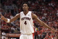 TORONTO,ON - APRIL 26:  Chris Bosh #4 of the Toronto Raptors plays against the Orlando Magic in Game Four of the Eastern Conference Quarterfinals during the 2008 NBA Playoffs on April 26, 2008 at the Air Canada Centre in Toronto, Ontario. The Magic defeated the Raptors 106-94 to take a 3-1 series lead. (Photo by Claus Andersen/Getty Images)