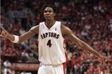 TORONTO,ON - APRIL 26:  Chris Bosh #4 of the Toronto Raptors plays against the Orlando Magic in Game Four of the Eastern Conference Quarterfinals during the 2008 NBA Playoffs on April 26, 2008 at the Air Canada Centre in Toronto, Ontario. The Magic defeated the Raptors 106-94 to take a 3-1 series lead. (Photo by Claus Andersen/Getty Images)