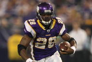 MINNEAPOLIS - NOVEMBER 22:  Adrian Peterson #28 of the Minnesota Vikings rushes against the Seattle Seahawks at Hubert H. Humphrey Metrodome on November 22, 2009 in Minneapolis, Minnesota.  (Photo by Nick Laham/Getty Images)