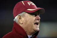 NASHVILLE, TN - DECEMBER 31:  Bobby Bowden the Head Coach of the Florida State Seminoles looks on during the Gaylord Hotels Music City Bowl against the Kentucky Wildcats at the LP Field December 31, 2007 in Nashville, Tennessee. Kentucky won 35-28.  (Photo by Andy Lyons/Getty Images)