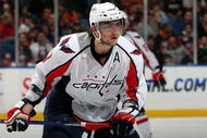 UNIONDALE, NY - OCTOBER 24:  Alex Ovechkin #8 of the Washington Capitals skates against the New York Islanders on October 24, 2009 at Nassau Coliseum in Uniondale, New York. The Capitals won the game 3-2 in overtime.  (Photo by Jim McIsaac/Getty Images)