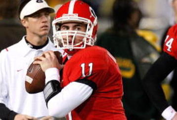ATLANTA - NOVEMBER 28:  Backup quarterback Aaron Murray #11 of the Georgia Bulldogs against the Georgia Tech Yellow Jackets at Bobby Dodd Stadium on November 28, 2009 in Atlanta, Georgia.  (Photo by Kevin C. Cox/Getty Images)